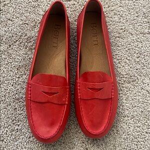 Born Women's Scarlet Red Loafers